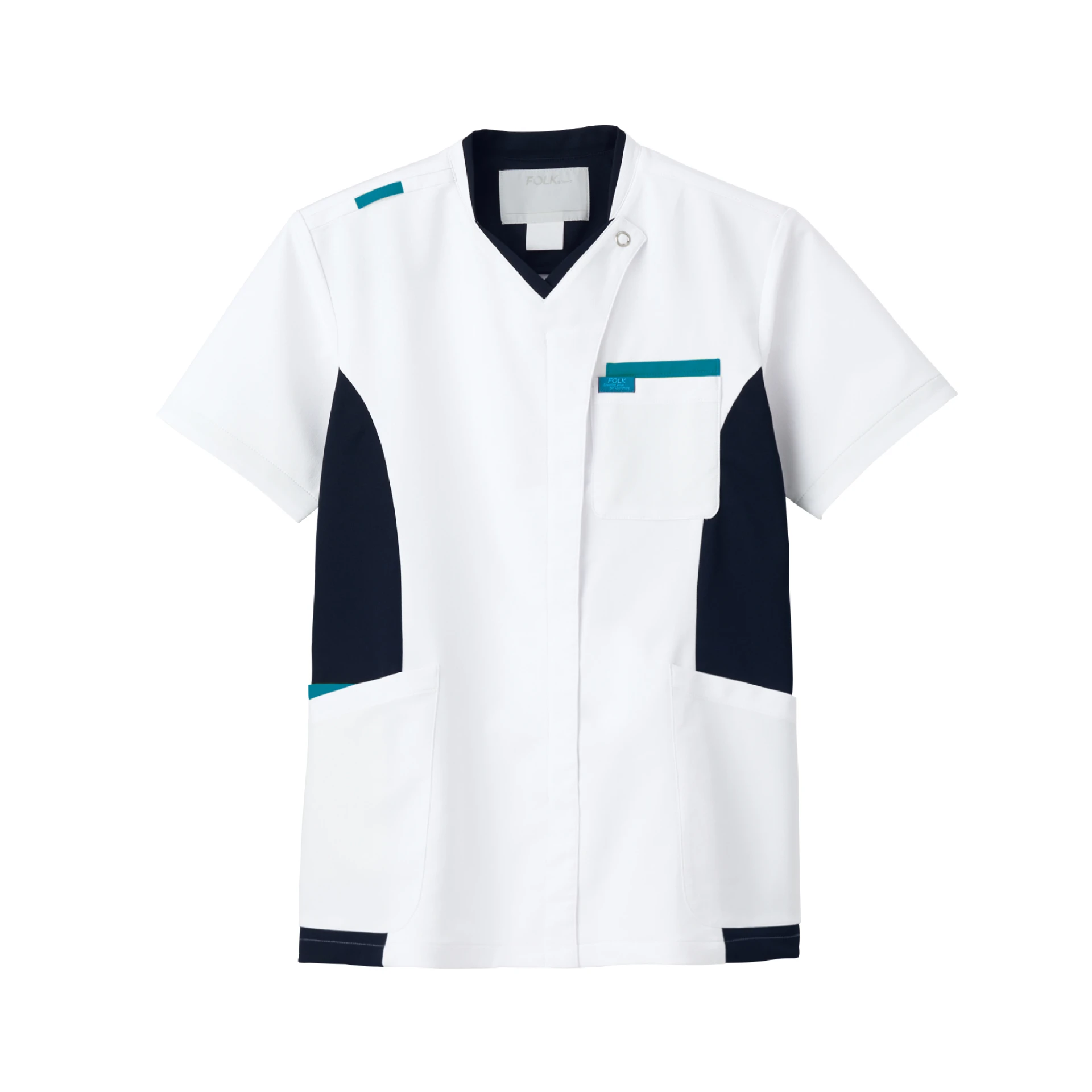 高機能立領腰布拼接拉鍊式刷手服(共3色)-7108SC