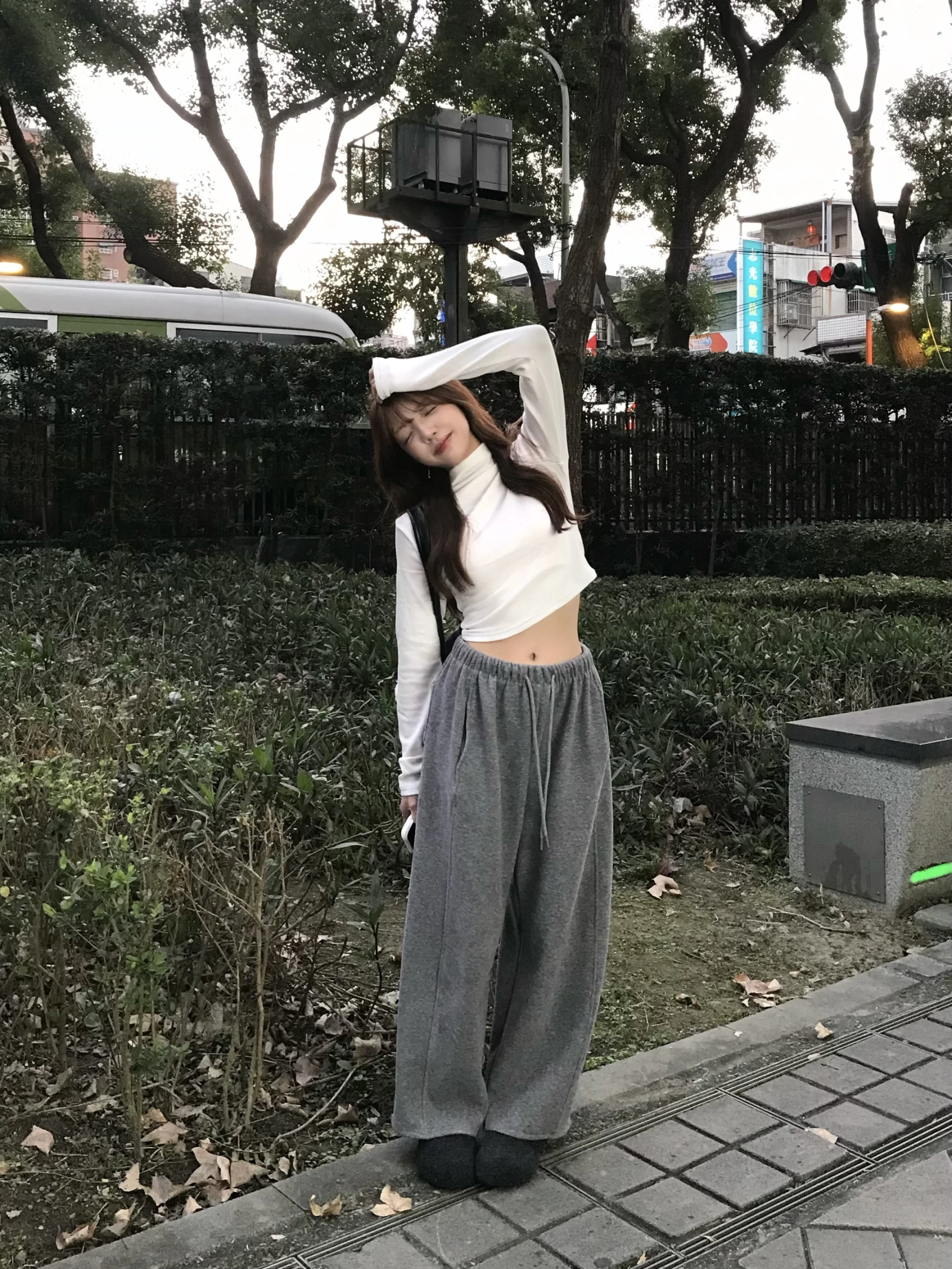 內刷絨微彎刀棉褲 小個子必買