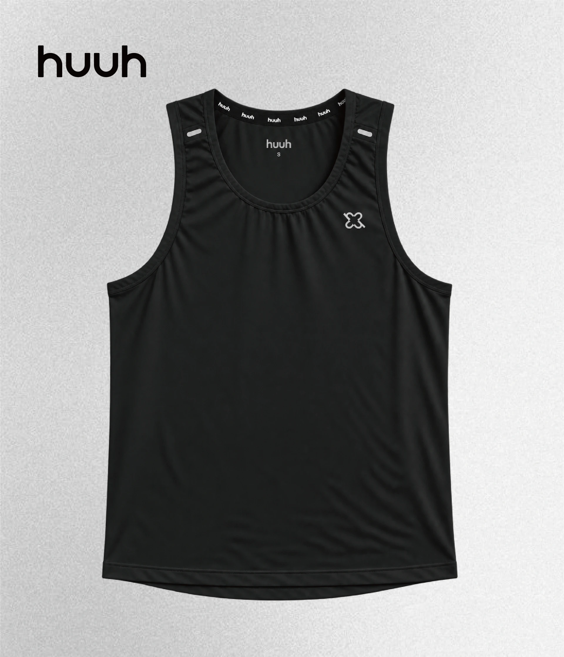 HUUH 機能透氣網洞背心-黑色