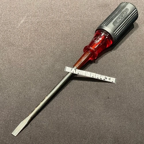 DC-帶刻度一字起子15公分(紅)