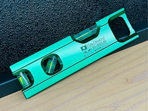 EBISU_鋁壓製水平尺15公分綠-綠泡