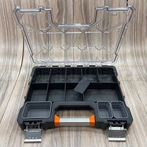 耐衝擊可調隔板簡易防水工具箱-中