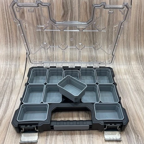 耐衝擊12格簡易防水工具箱-中