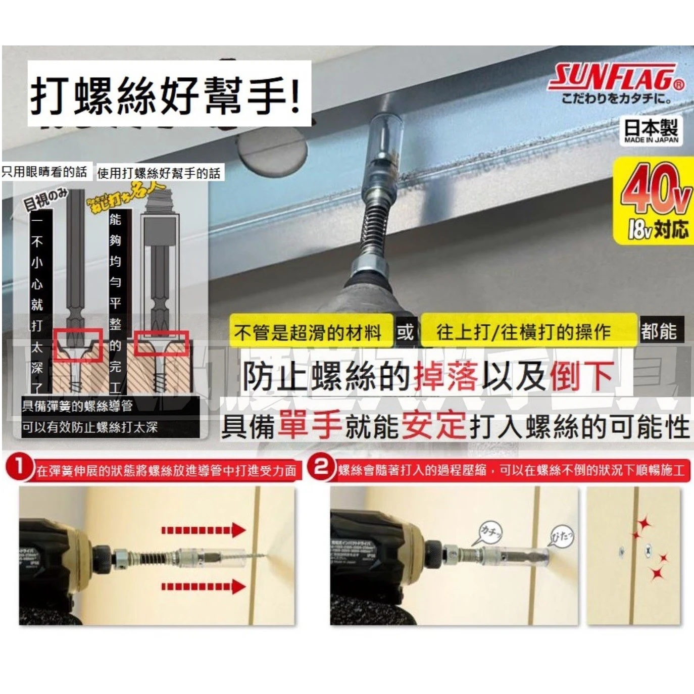 ★可單手操作防掉落集塵起子頭