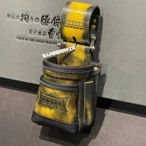 黃玻璃革_無蓋小包