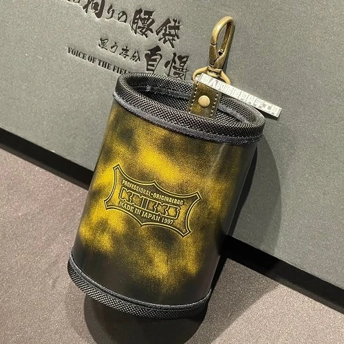 黃玻璃革_小圓筒