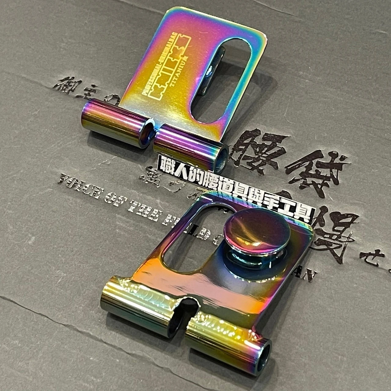 鈦真空鍍彩鈦-圓扣快扣片-旋轉式
