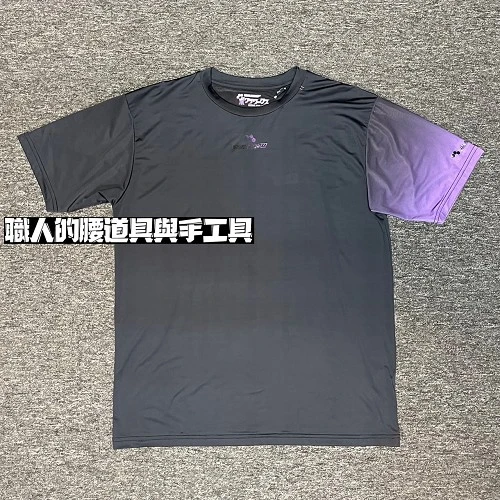 涼感上衣_圓領絲滑漸變色短袖-紫-L