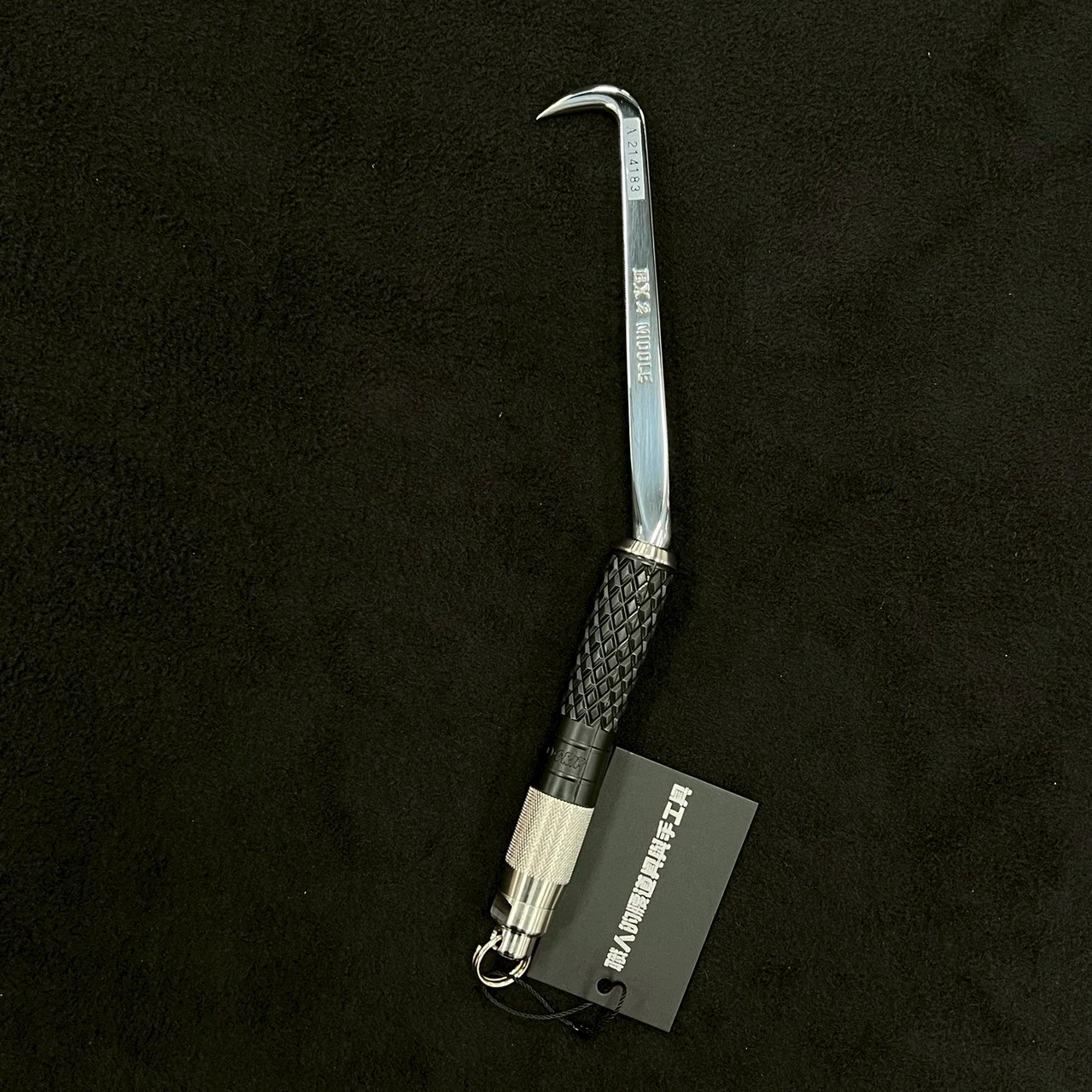 MIKI_紮筋勾2型_全長280mm_黑色D型握把帶防墜環