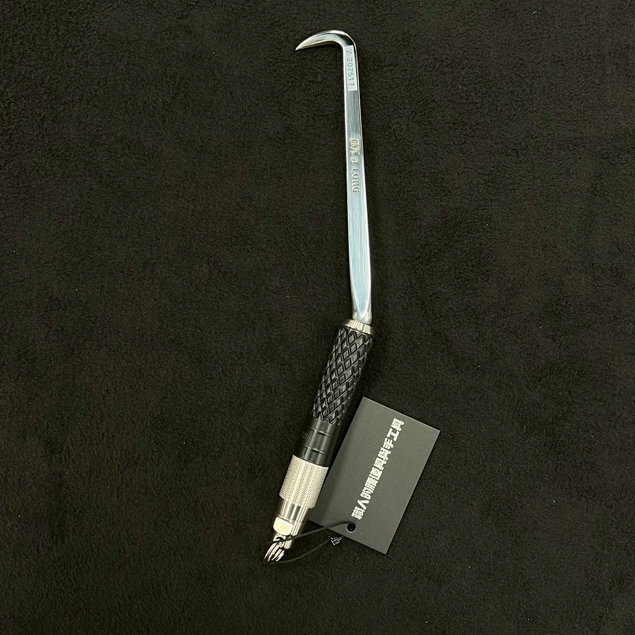 MIKI_紮筋勾1型_全長300mm_黑色D型握把帶防墜環