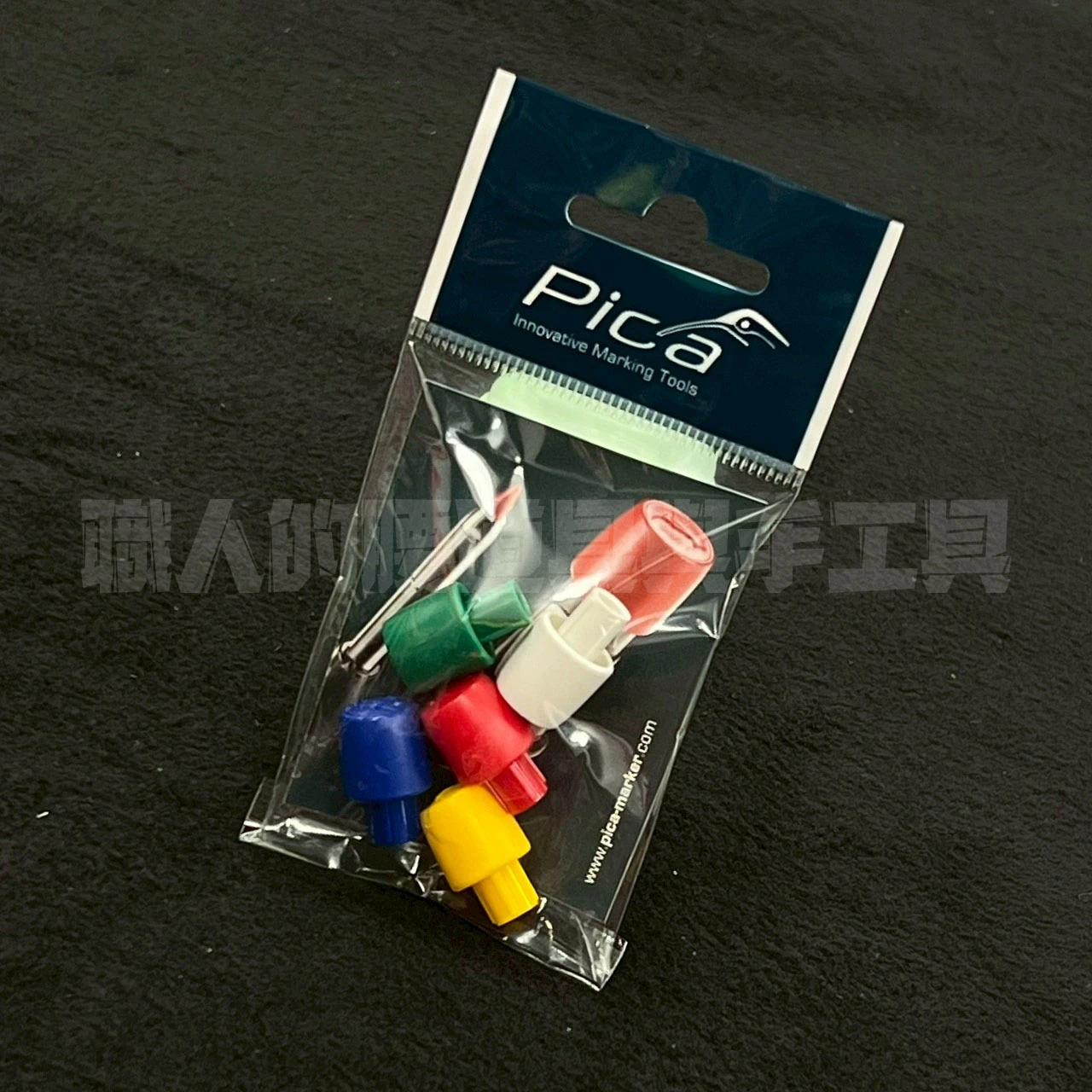 Pica 3030工程筆用 分色按壓蓋組(紅黃綠藍白各1)