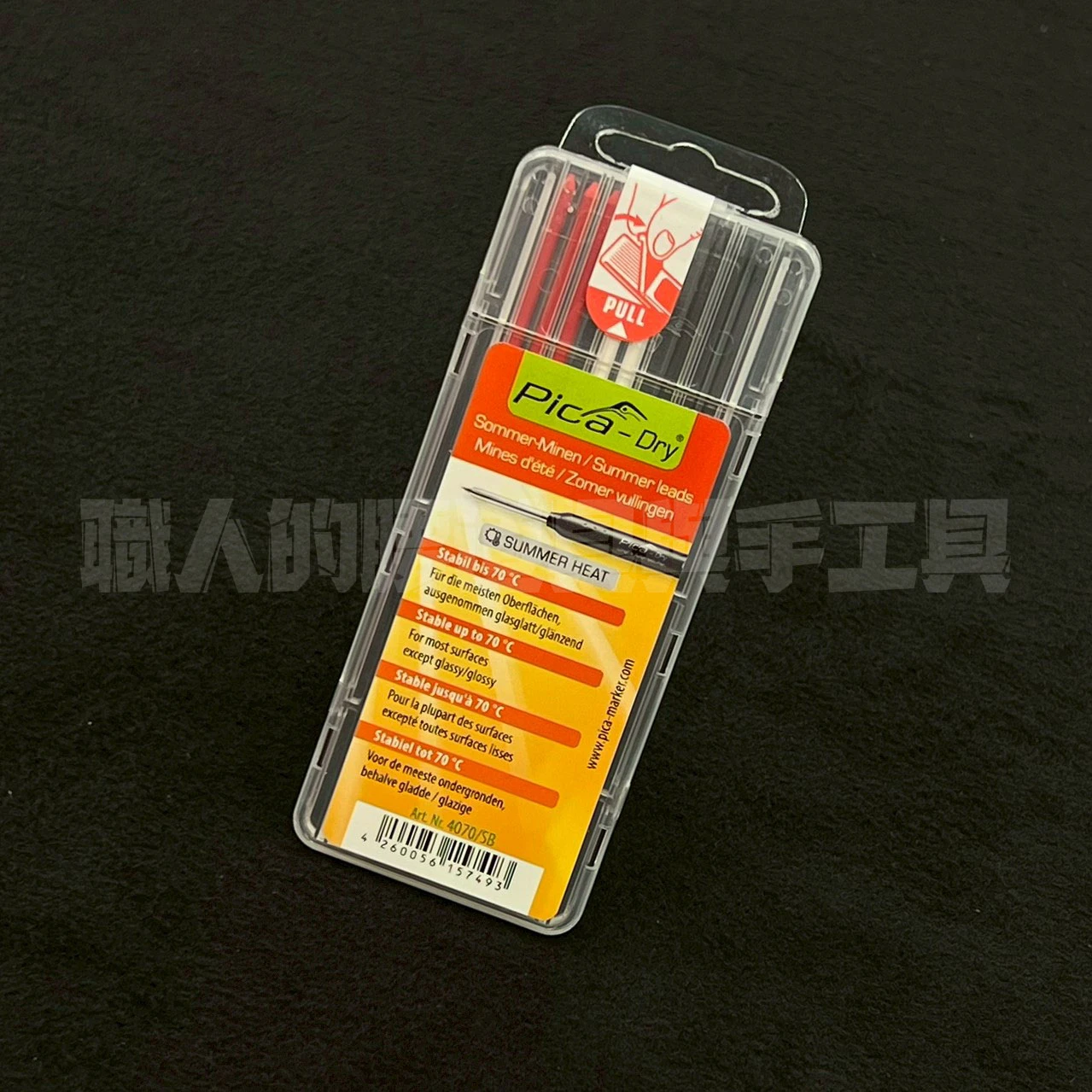 Pica 4070 細長工程筆 筆芯8入 黑3紅3白2 耐70度C