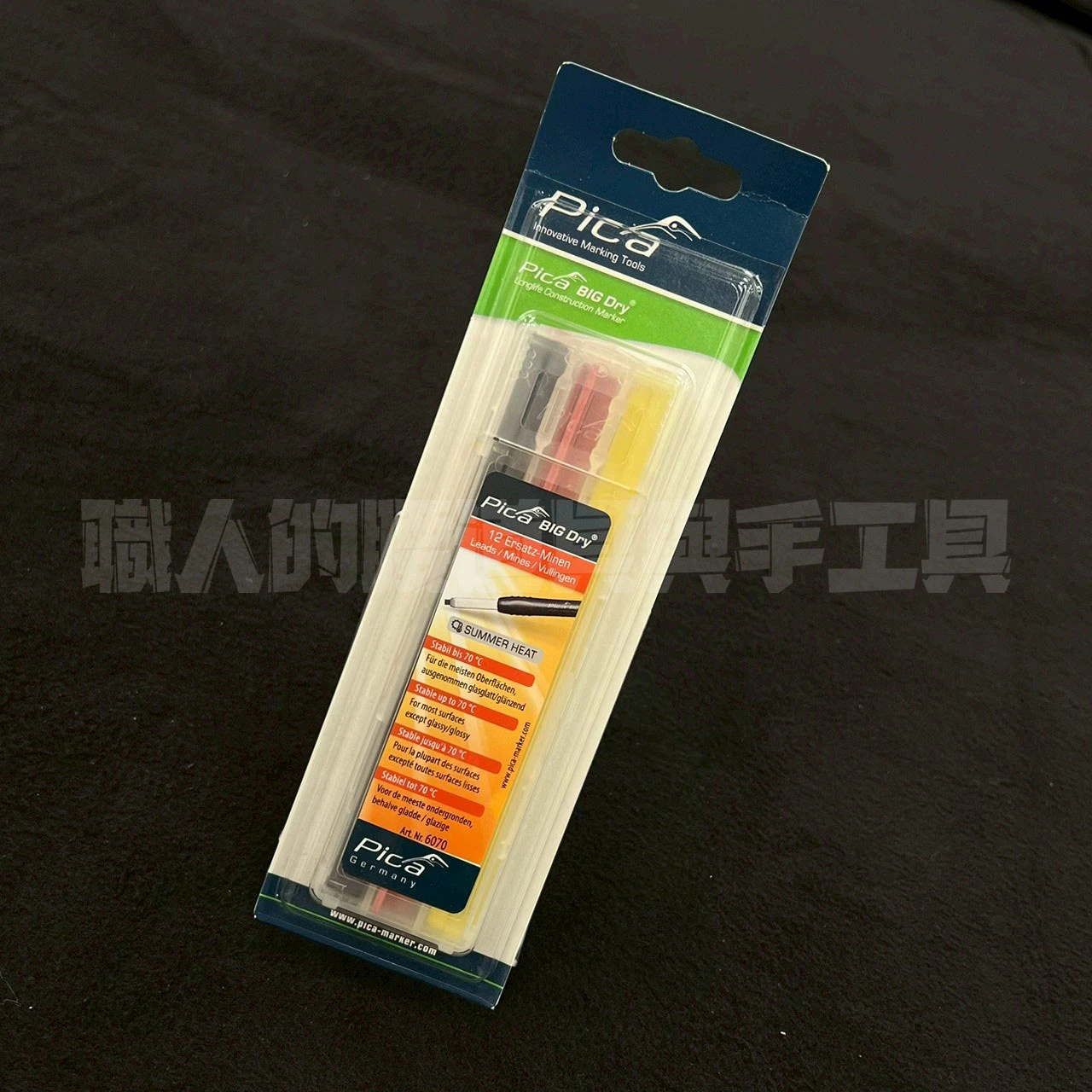 Pica 6070 超粗工程筆 耐70度C筆芯12入-黑4紅4黃4