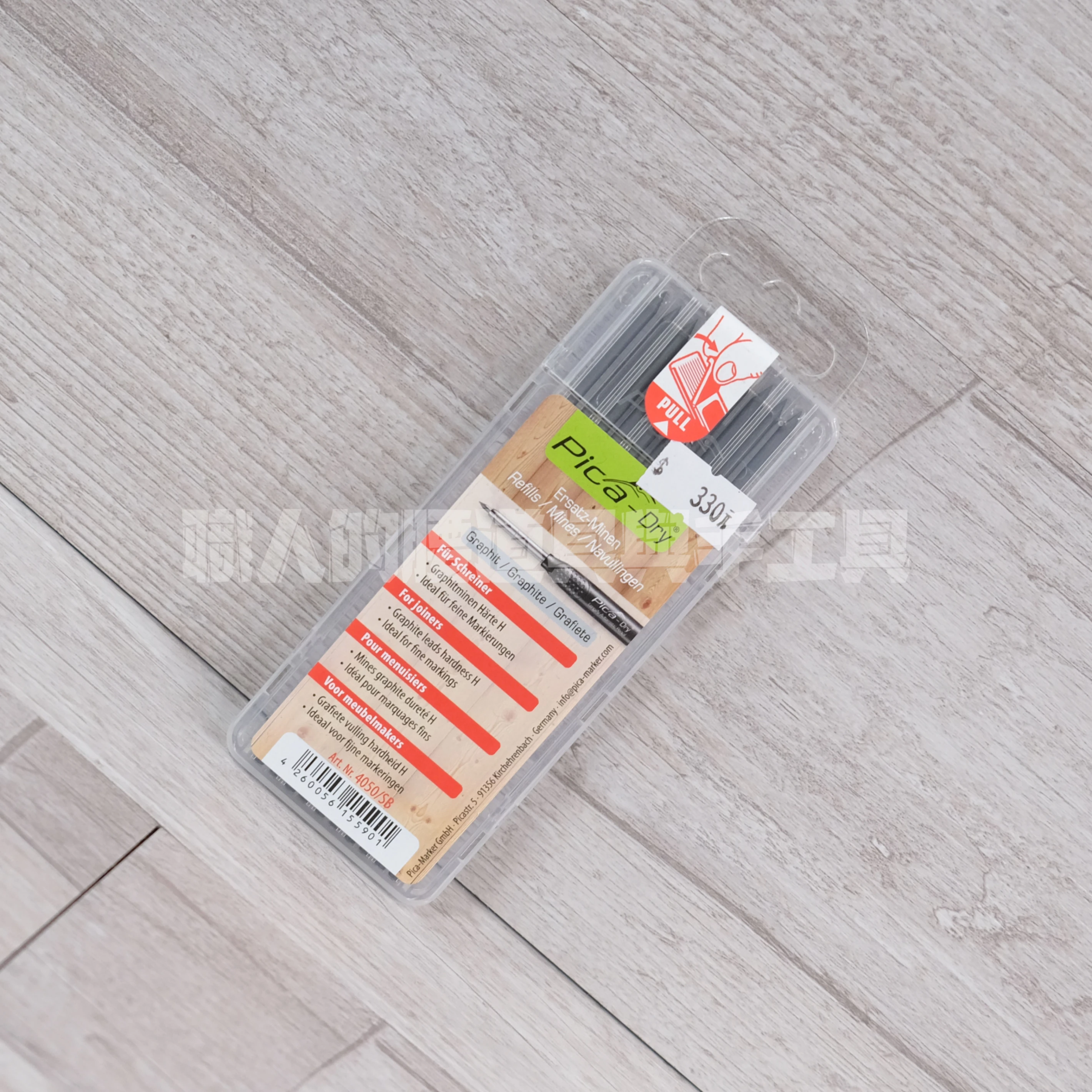 Pica 4050 細長工程筆 筆芯10入 - 黑 木工用