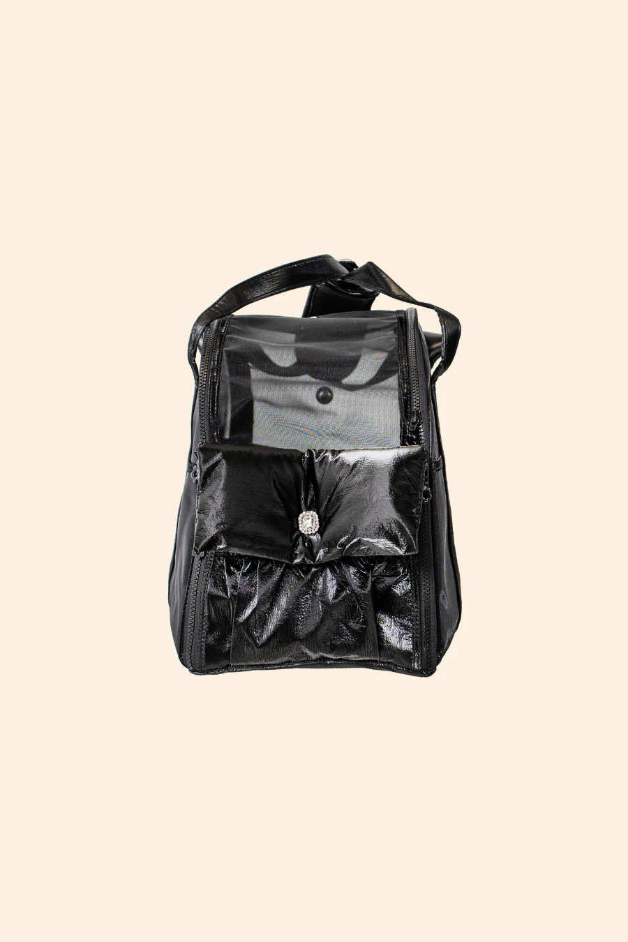 寵物外出包｜輕氧透氣黑｜2–15kg減壓肩帶