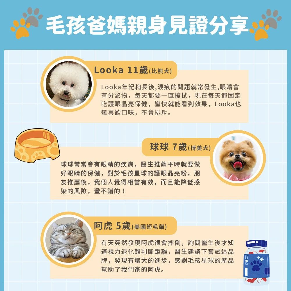 毛孩星球護眼晶亮保健粉犬貓飼主使用經驗與親身見證分享一