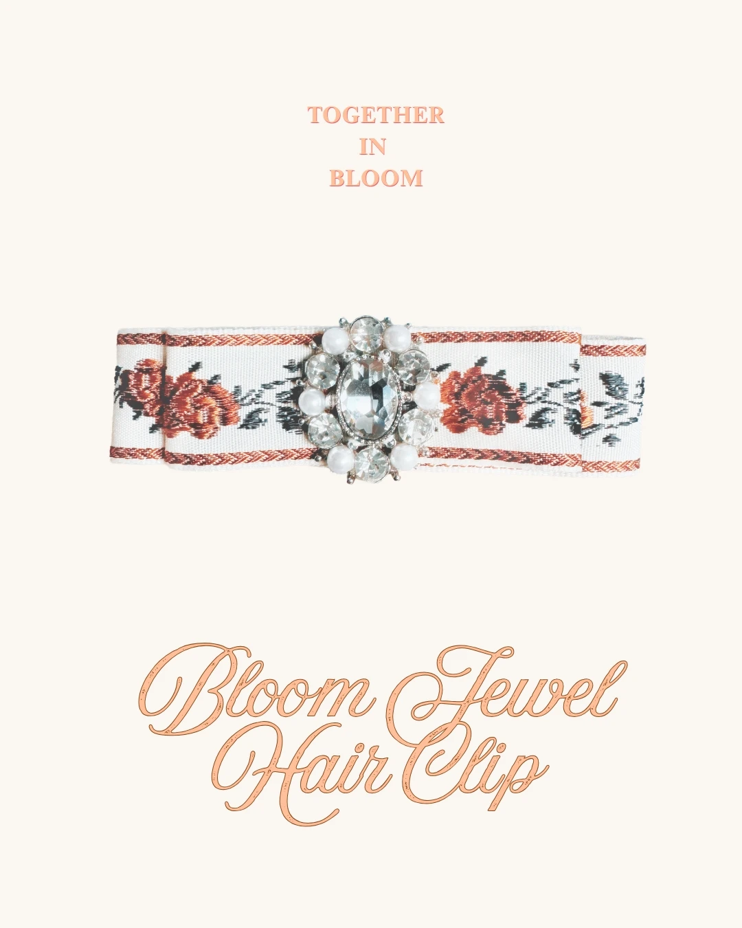 花語寶石髮夾Bloom Jewel Hair Clip｜白花｜人寵同款髮飾