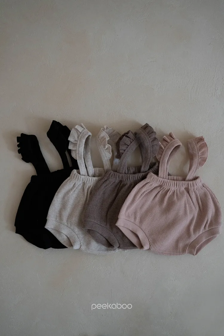 PEK#華夫格荷葉包屁褲/4COLORS