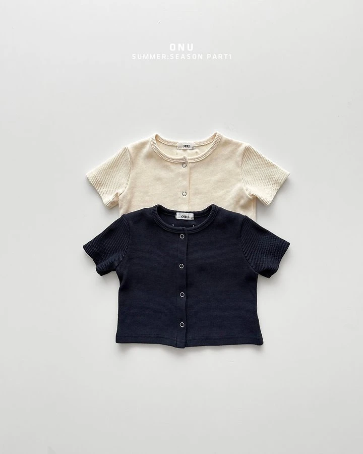 ONU#華夫格短袖外套/2COLORS
