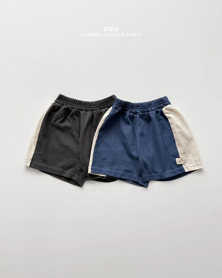 ONU#測條紋慢跑短褲/2COLORS