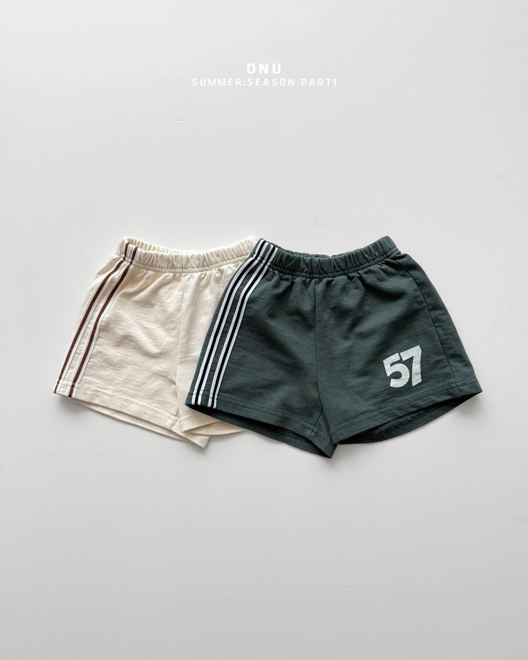 ONU#條紋飾邊短褲/2COLORS