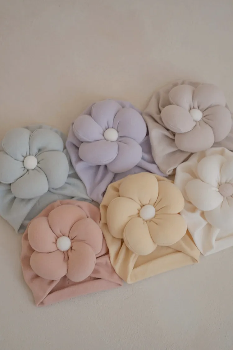 PEK#繽紛活潑小花帽/6COLORS