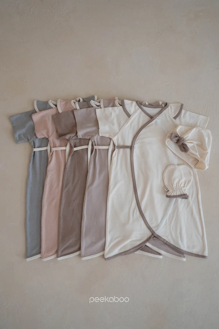 PEK#竹纖維親膚新生兒開襟/3COLORS