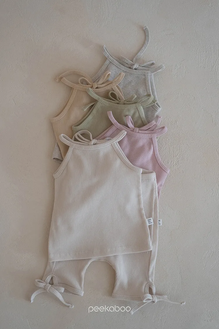 PEK#清涼一夏寶寶繫帶套裝/5COLORS