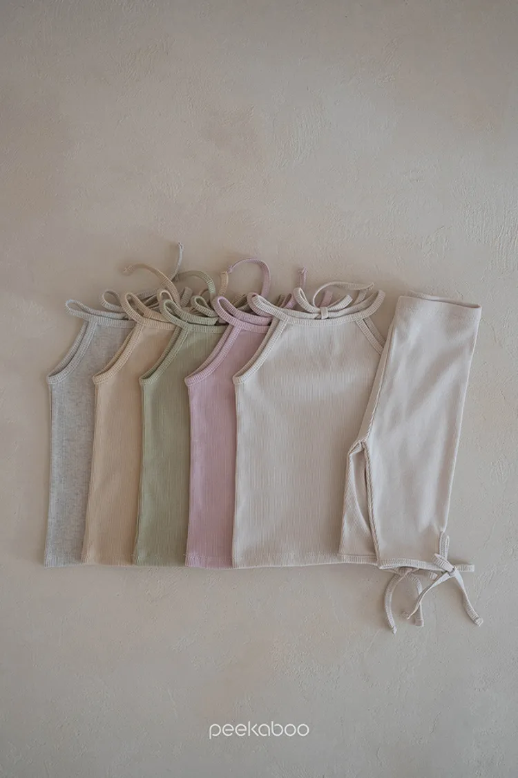 PEK#清涼一夏中小童繫帶套裝/5COLORS