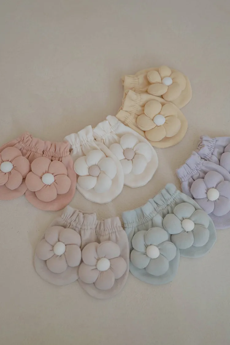 PEK#繽紛活潑新生兒手套/6COLORS