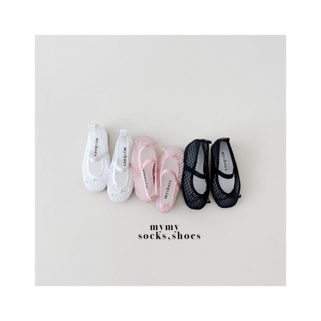 MYSCOKS#蝴蝶結網狀娃娃鞋/3COLORS
