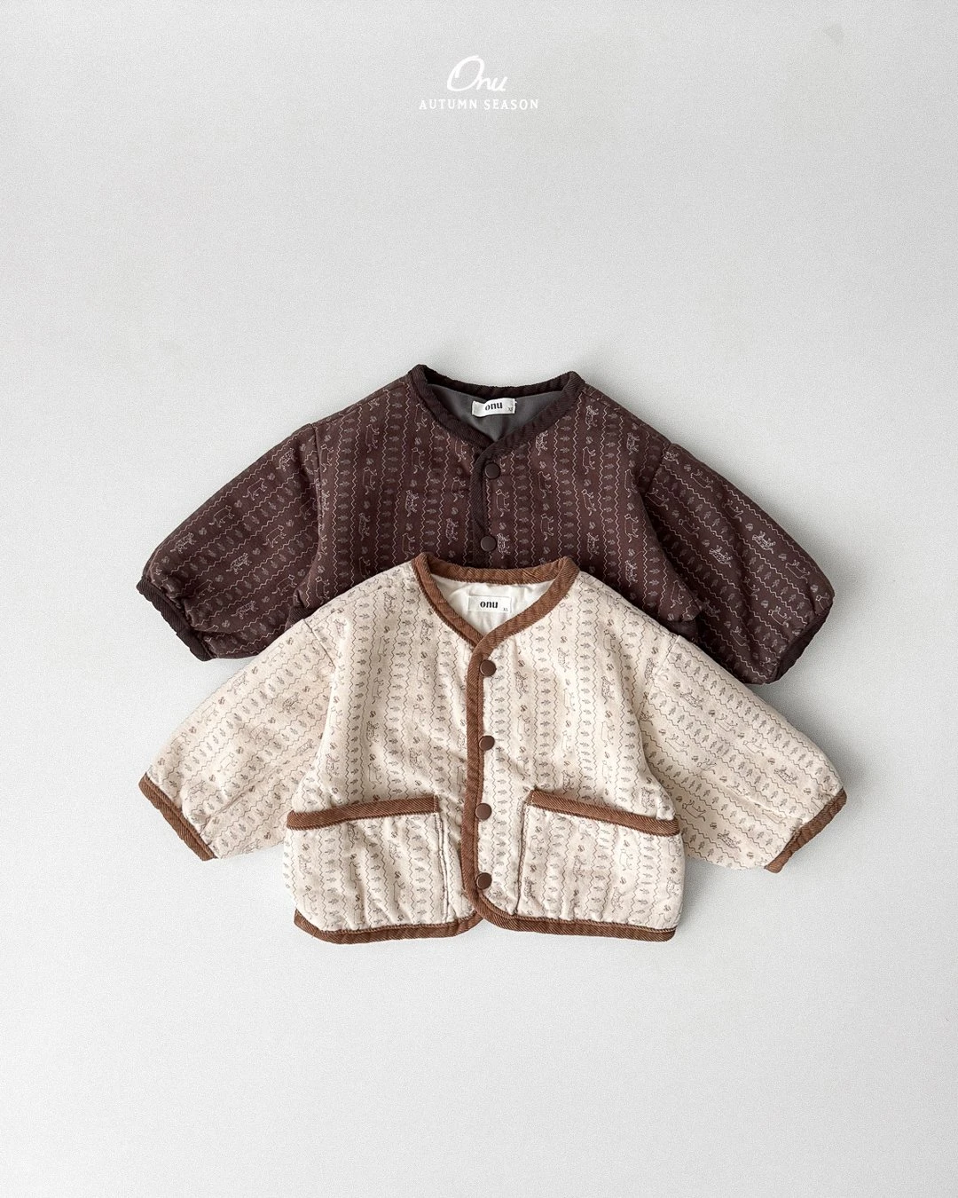 ONU#復古印花外套/2COLORS