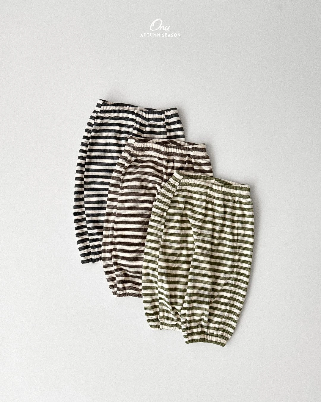 ONU#華夫條紋褲/3COLORS