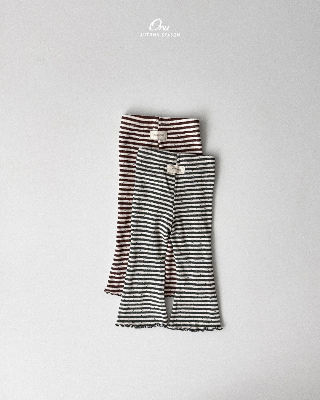 ONU#荷葉條紋喇叭褲/2COLORS