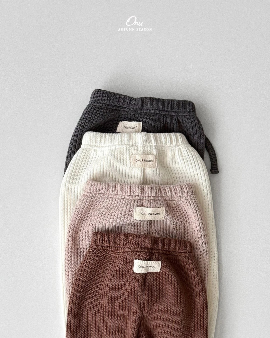 ONU#羅紋內搭褲/4COLORS