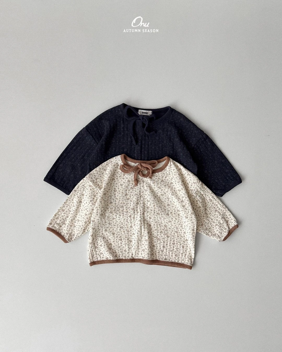 ONU#碎花繫帶T/2COLORS