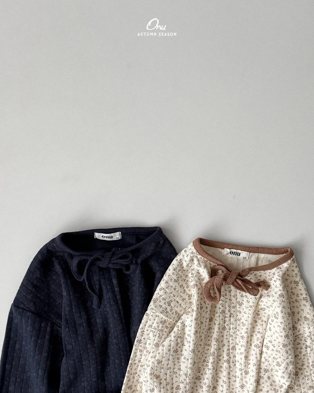 ONU#碎花繫帶T/2COLORS