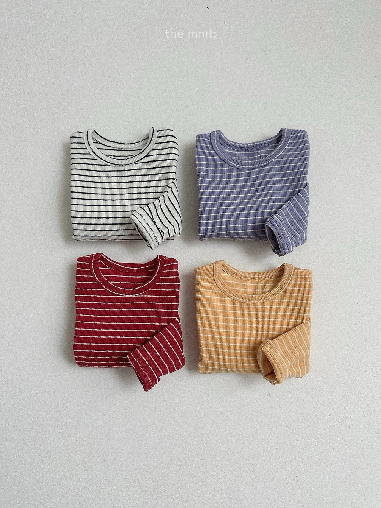 MR#圓領條紋T/4COLORS
