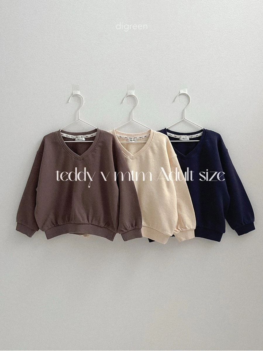 DIGREEN#V領羅紋T(MOM)/4COLORS