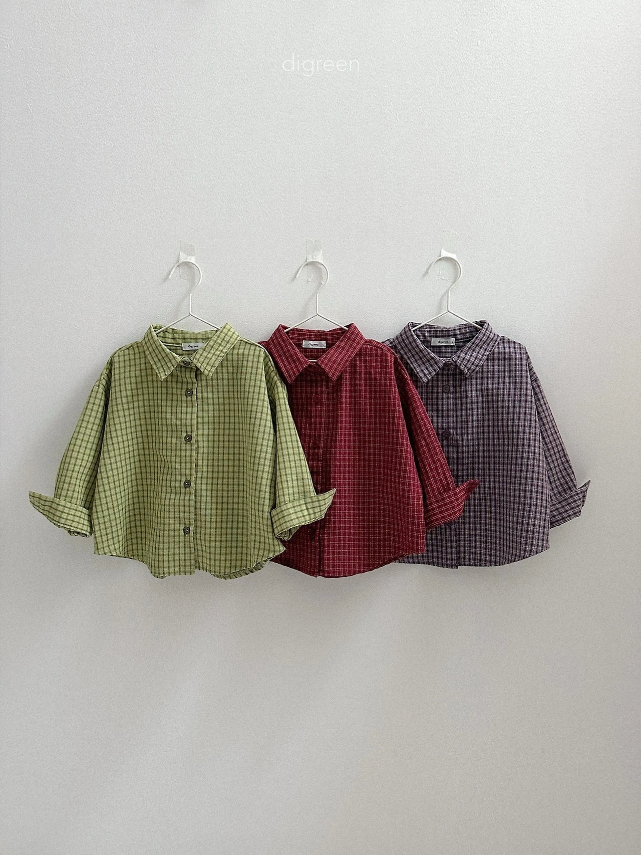 DIGREEN#野餐格紋襯衫/3COLORS