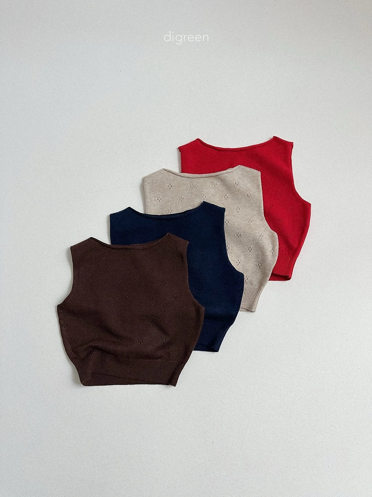 DIGREEN#鏤空針織上衣/4COLORS