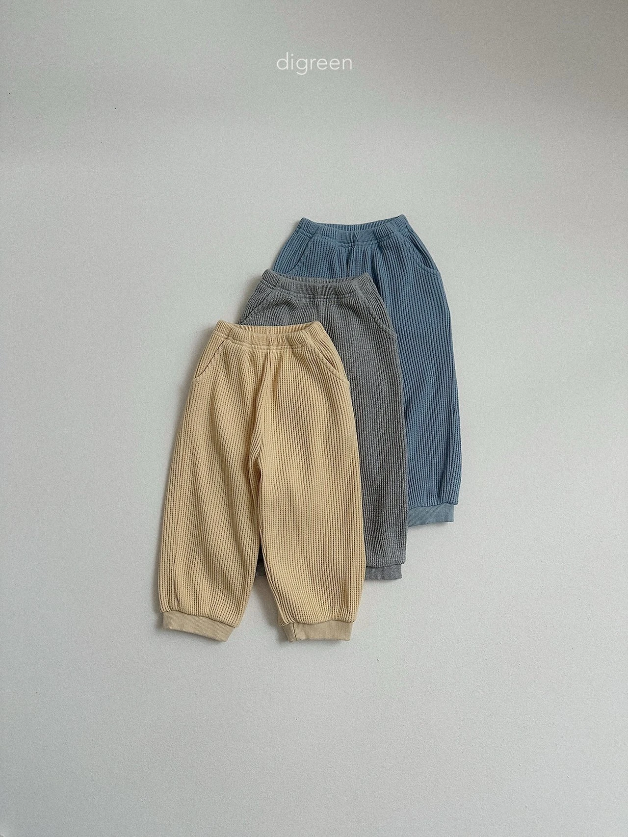 DIGREEN#華夫格休閒褲/3COLORS