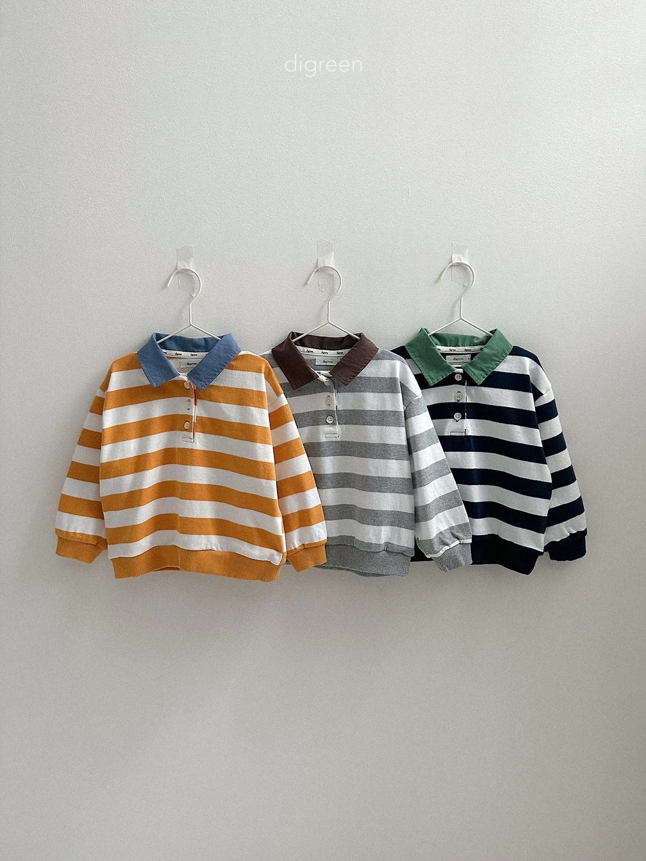 DIGREEN#撞色美式復古上衣/3COLORS