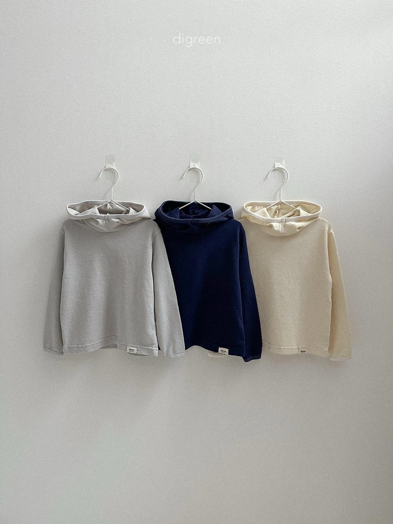 DIGREEN#波比連帽寬鬆T/3COLORS