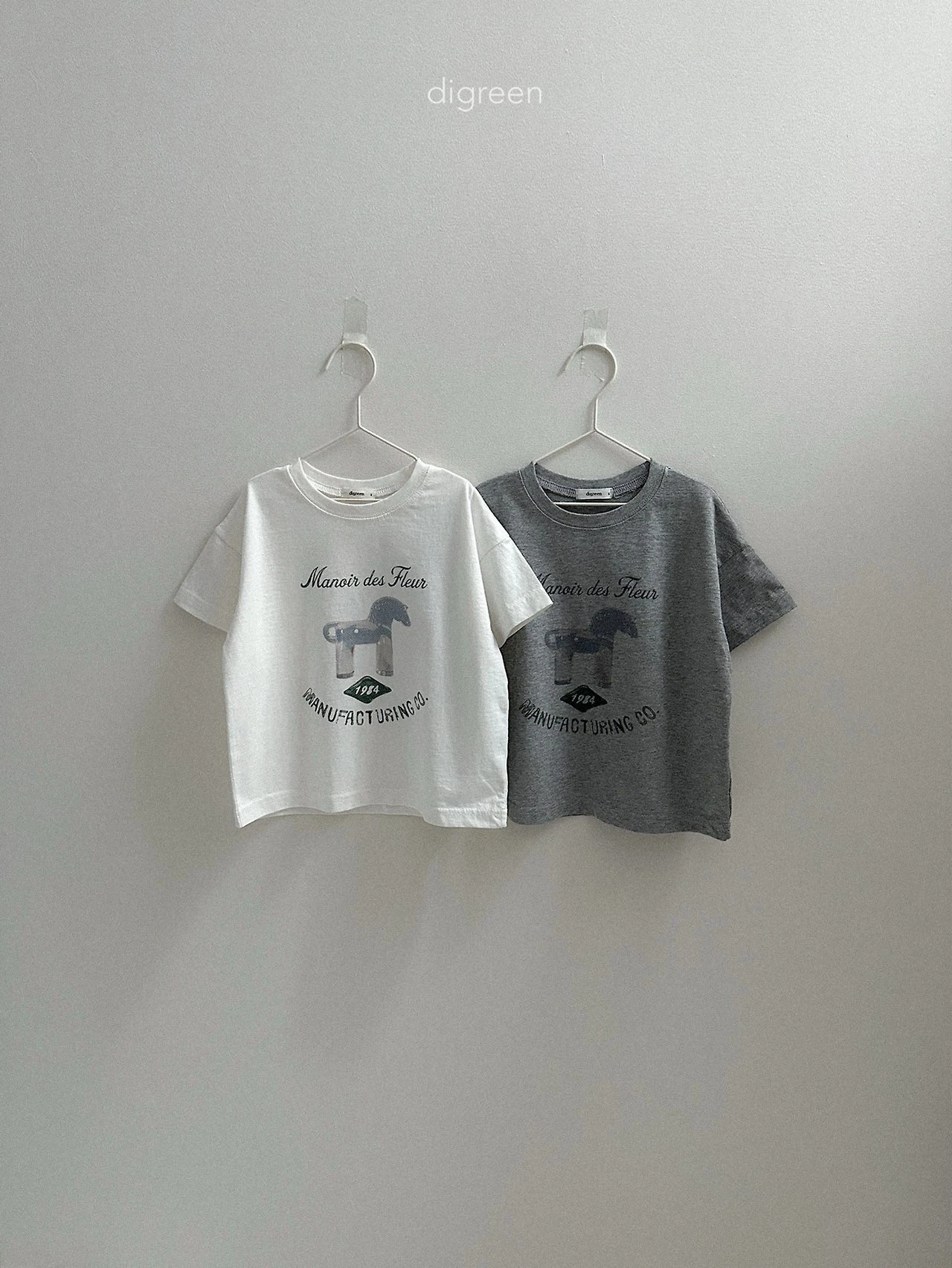 DIGREEN#復古印花T/2COLORS