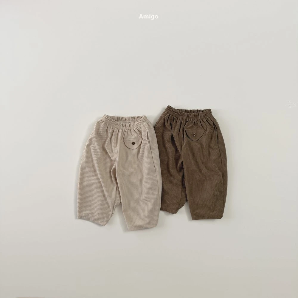 AMIGO#褶皺休閒褲/2COLORS