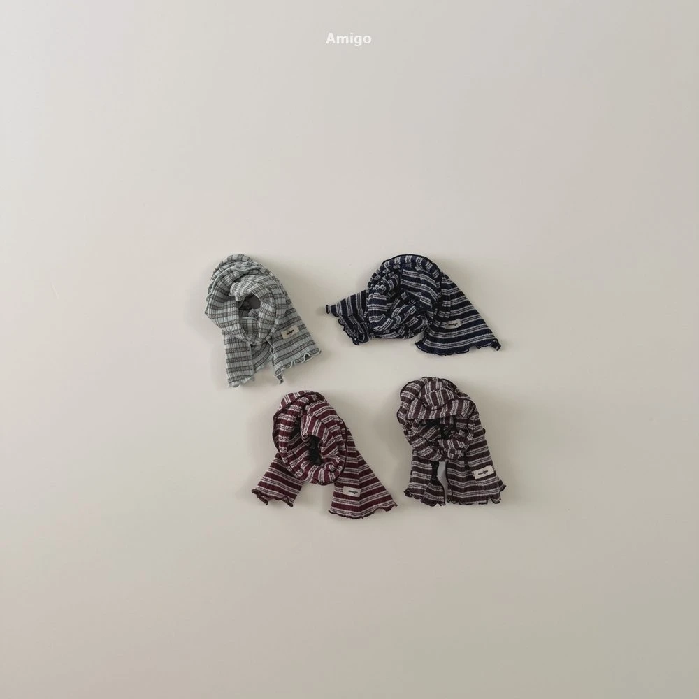 AMIGO#條紋圍巾/4COLORS