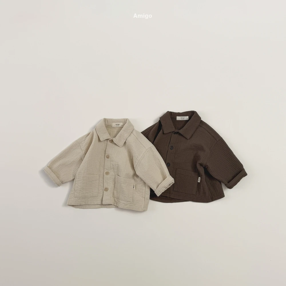 AMIGO#口袋小標夾克/2COLORS