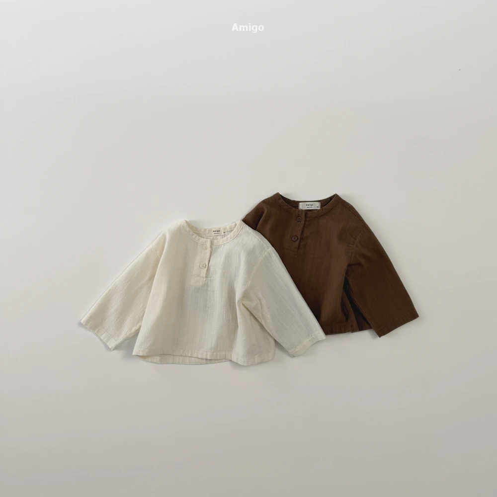 AMIGO#下襬剪裁上衣/2COLORS