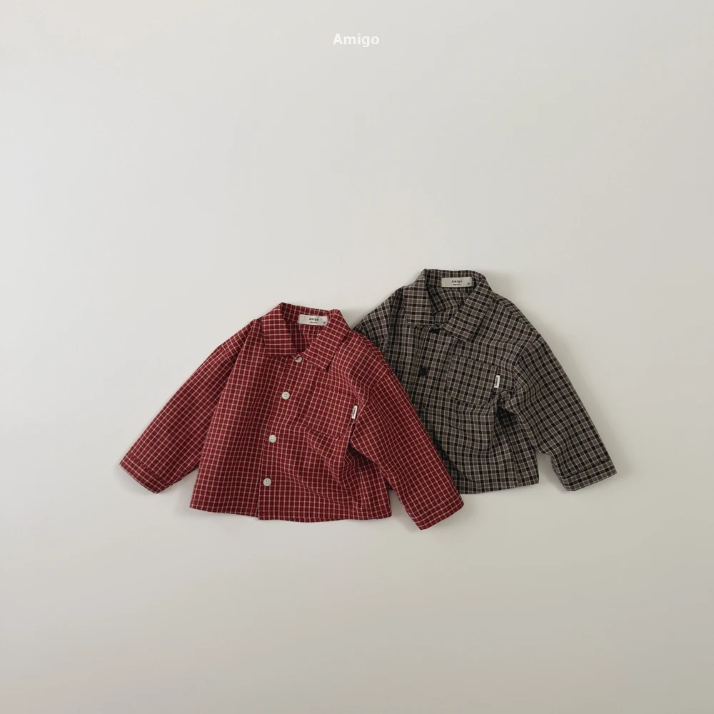 AMIGO#必買格紋襯衫/2COLORS